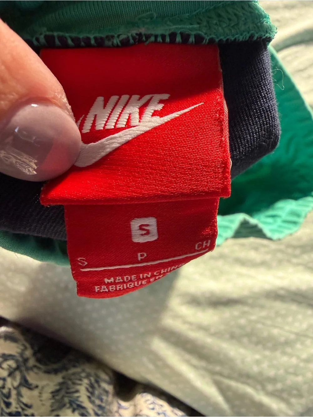 Nike Women's Teal front and navy back Athletic Shorts with White Trim